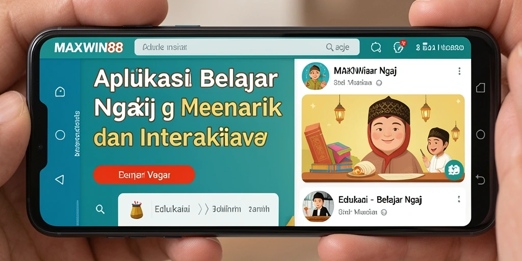 Tampilan antarmuka aplikasi MAXWIN88 untuk belajar ngaji.