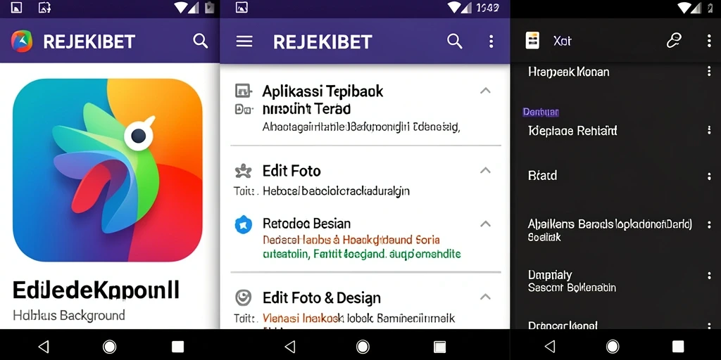 Antarmuka aplikasi REJEKIBET yang user-friendly dalam menghapus background.