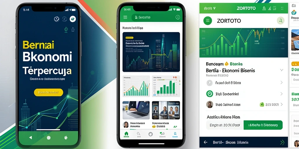 Antarmuka aplikasi ZORTOTO menampilkan berita ekonomi terkini dengan jelas.