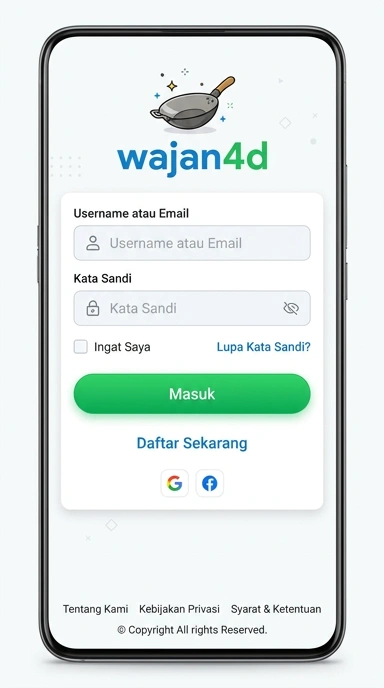 Cara Mudah Login Akun wajan4d di Android